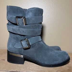 Vince Camuto Wendy Moto boots. 8.5 Gray Suede